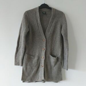 Roots canada cardigan wool blend with side slits size XS